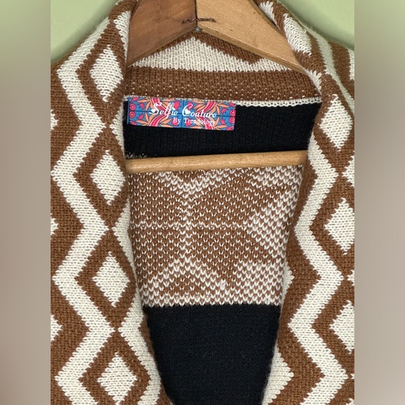 Selfie Couture Aztec Southwestern Open Front Cardigan Women’s Size M/L Cowgirl - Picture 2 of 7